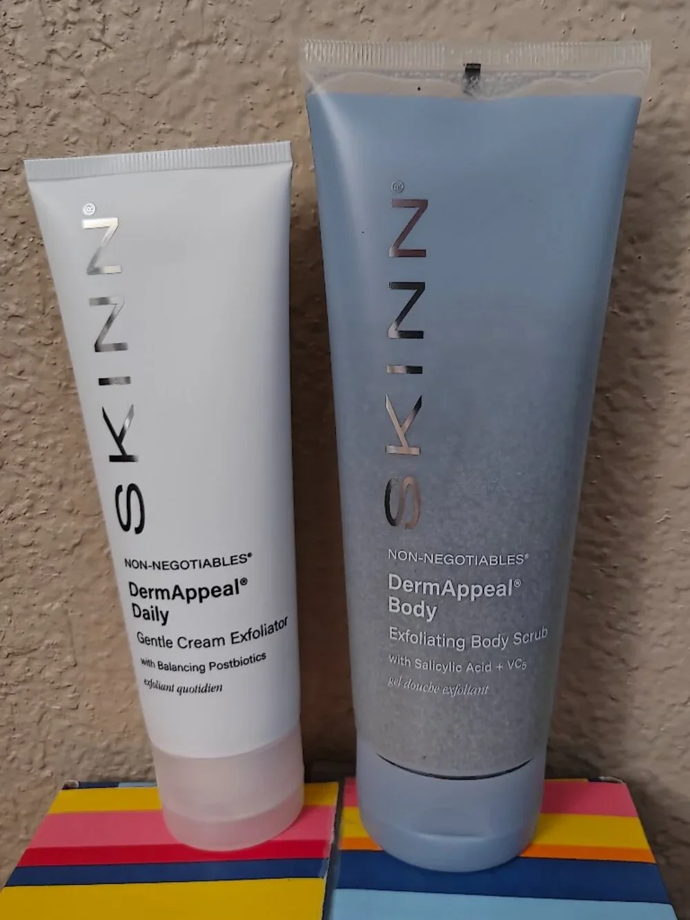 SKINN DermAppeal Body cleanser& Daily cream exfoliator set new unopened